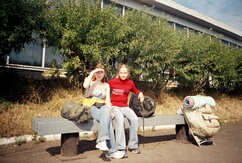 поездка на Байкал,от станции  падунские пороги.Аня и Лена.            